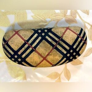 Burberry Multicolor Gingham Eyeglasses Hard Case To Fit Reading Glass Sunglass